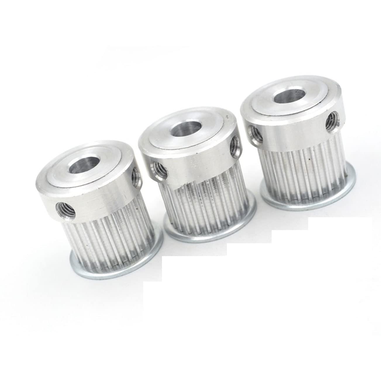 Lxuan-polea sincronizada 3pcs 24 dientes Htd 3m Polea de tiempo Bore 5/6 / 6.35 / 8/10/12 / 14mm for ancho 15 mm 3M Polea de cinturón síncrono Htd3m 24t 24 Diente, Alta precisión ( Size : 12mm(Big Hub