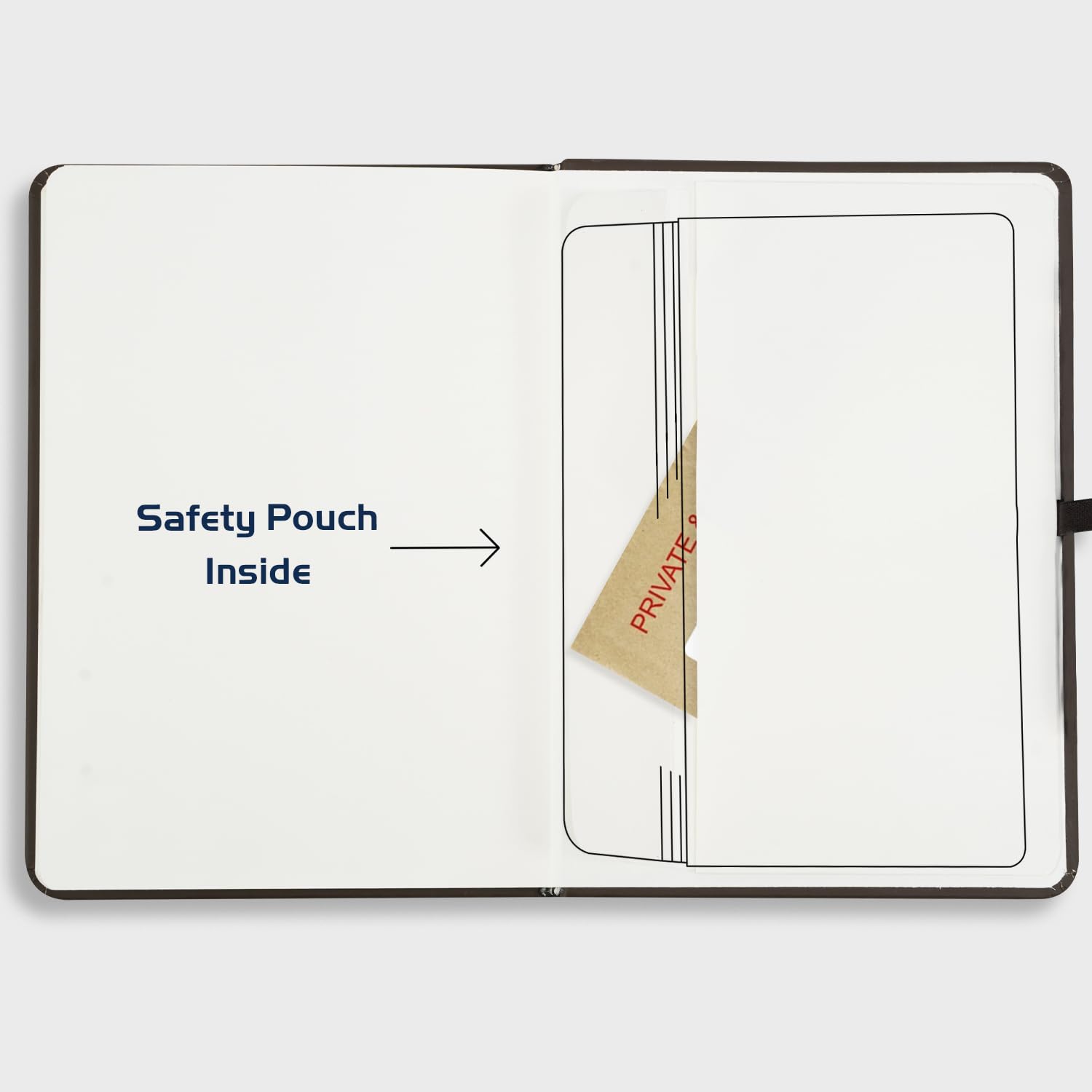 Infinity Notebook Journal, A5 Maestro Liniertes Papier Journal Notizbuch, 80 GSM Liniertes FSC-bewertetes Papier, Hardcover, klassische Schreibtagebücher, Tagebuch mit Gesäßtasche, Stifthalter, 6