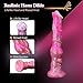 Realistic Long Horse Dildo, 12inch Monster Dildos with Knot and Suction Cup Thick Waterproof Pink Silicone Dragon Dildo Anal Plug Toys for Women Men G Spot Anal Play