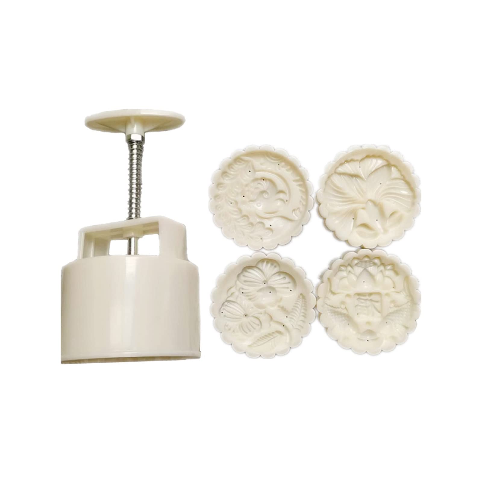MALSSE Stamp 4 Different Shapes Molds Festival Hand Press Pastry Decorating Tool Pastry Tools