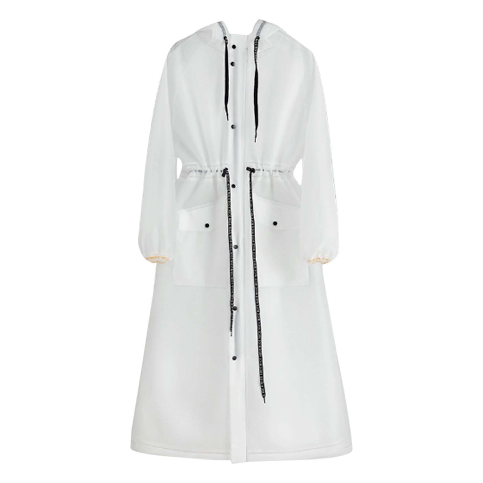 Generisch Chubasquero largo para mujer para adultos, ropa impermeable de cuerpo completo para ciclismo, poncho de lluvia fuerte, chaqueta funcional para mujer