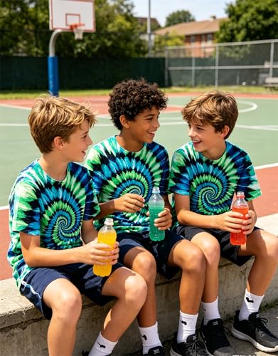 Image of Boys Tie Dye Shirt Size 4-14 Hippies Senior Rainbow Tees T Shirts for Kids | Tees T shirts for Kids