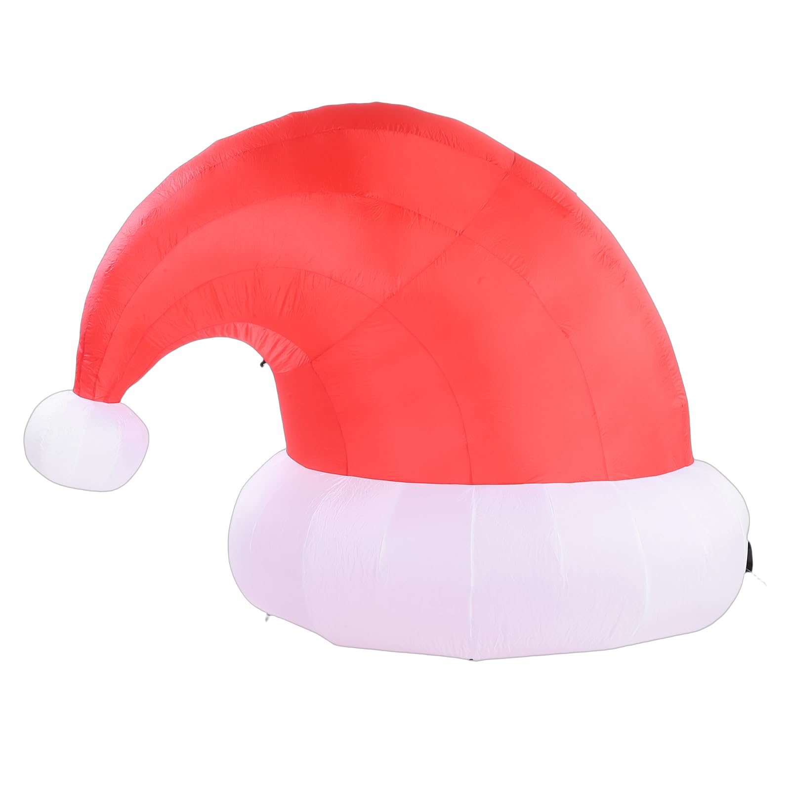 Mingzhe Aufblasbare Weihnachtsmütze mit LED-Lichtern, Wasserfest, Aufblasbare Weihnachtsmütze für Veranstaltungen Im Freien (EU-Stecker 220–240 V)