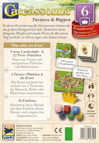 Carcassonne Tournaments and Coat of Arms juego de mesa miniatura 3