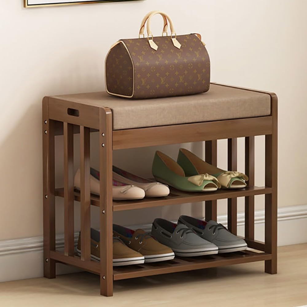 Pouf Contenitore con Contenitore - Scarpiera da Ingresso -capacità di Carico di 100 kg, Sgabello da Camera Salotto - Misure : 50/70/80/90CM/91CMx27CMx45CM, Facile da Montare