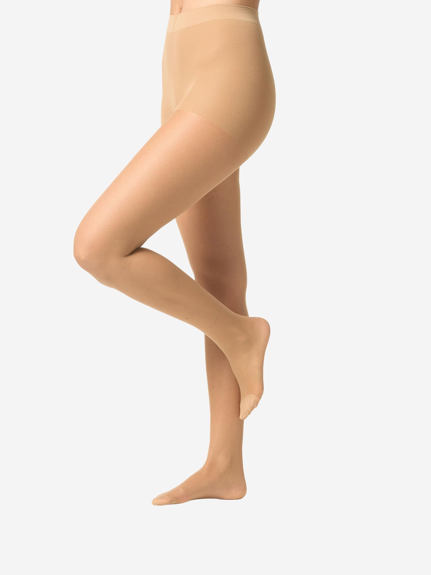 NUR DIE Lot de 5 collants Goodbye pour femme - Maille de course 20 deniers - Collants transparents avec protection en maille - Durable, élastique et agréable pour toute la journée