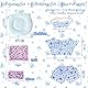 17 cm Puppen Pyjamas und Schlafzubehör, 6 Stück, 1 Set Blaue Pyjamahose, Augenmaske + Lia Bettwäscheset 1 Matratze, 1 Kissen, 1 Decke, Plüsch Puppenkleidung für Mädchen Jungen, Rollenspielgeschenk
