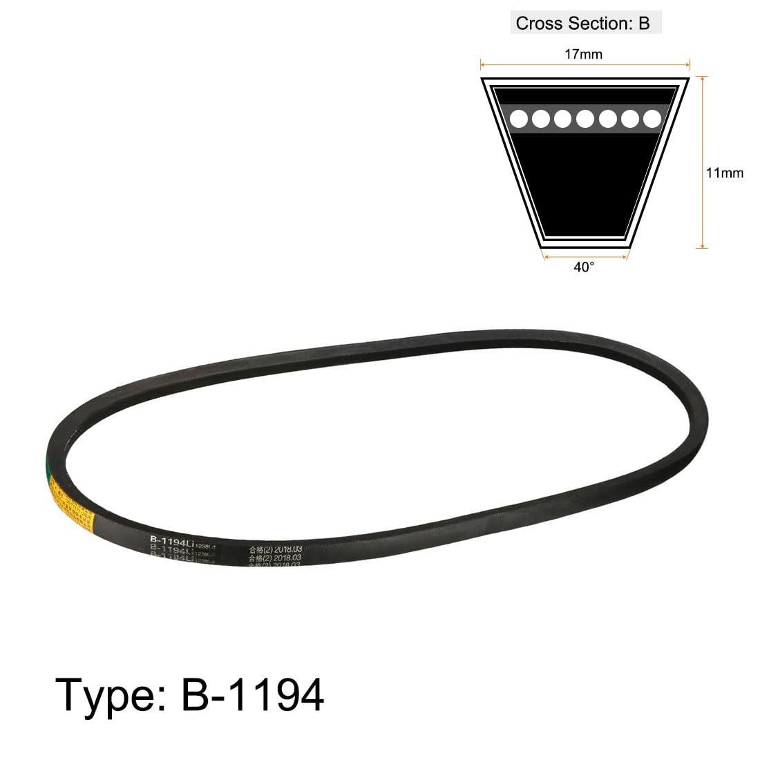 Amazon.com: uxcell B-1194/B47 Drive V-Belt Inner Girth 47