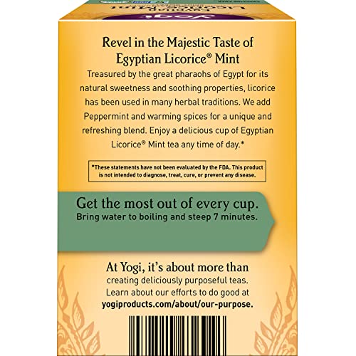 Yogi Tea - Egyptian Licorice Mint Tea (6 Pack) - Warming and Naturally Spicy Sweet - Caffeine Free - 96 Organic Herbal Tea Bags - Image 3