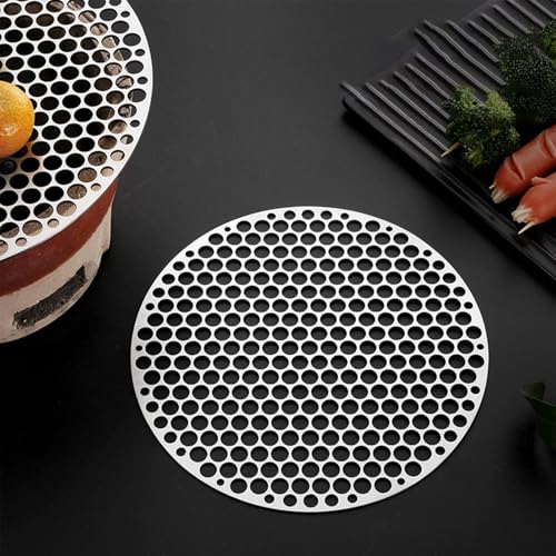 Grille de barbecue ronde en acier inoxydable durable pour cuisson extérieure