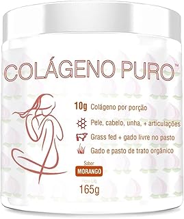 Colágeno Puro Tipo I e III - 160g Morango, Belíssima