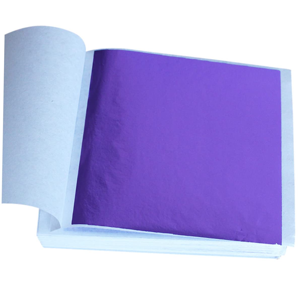 BELLIFFY 3sets Purple Gilding Foil Sheets Art Foil Paper Sheets for Decor Painting Crafts 50pcs*3