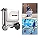 Zdcdy Valigia elettrica da Equitazione, Valigia per Scooter da Equitazione Intelligente, con Batteria Rimovibile Power Bank y Asta Elastica Nascosta, 29.3L, Carico 100kg,Silver-B