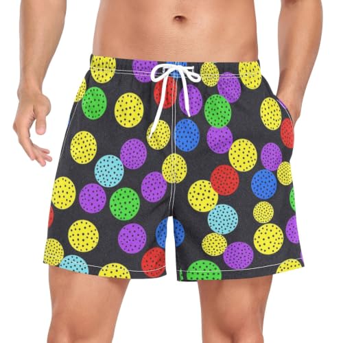 Traje de baño para hombre sin costuras bañador de secado rápido multicolor con lunares