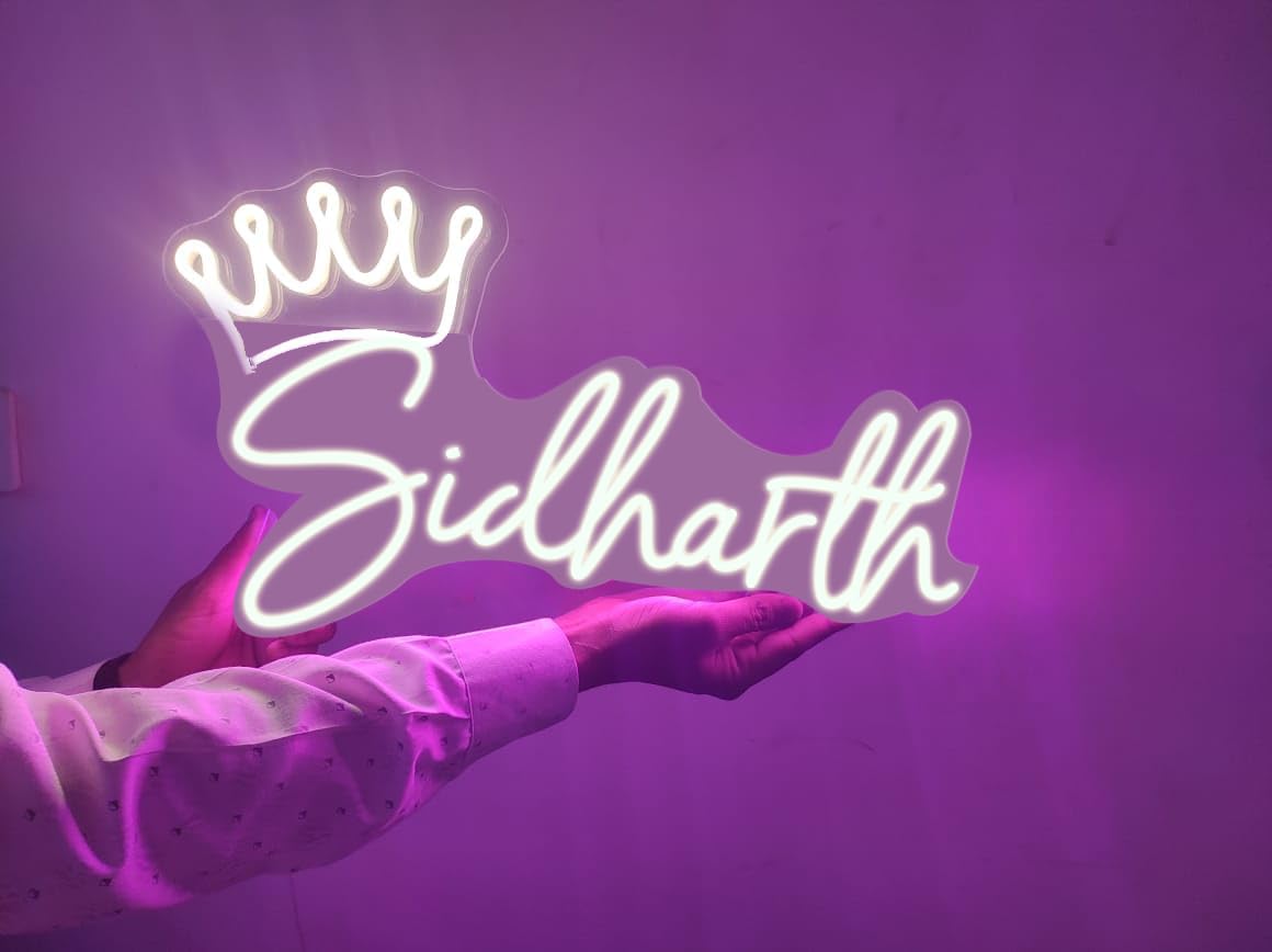 - Eurotex Personalized LED Signs - Personalized LED Name Light for Bedroom, Living room, Office, Birthday, Party, Wall Decor - LED Name Sign Personalizable