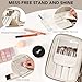 Travel Makeup Bag Women's Large Capacity Cosmetic Portable Organizer Large Opening Waterproof Storage Toiletry Bags Vertical Free-Standing Brush Holder for Easy Access Copper