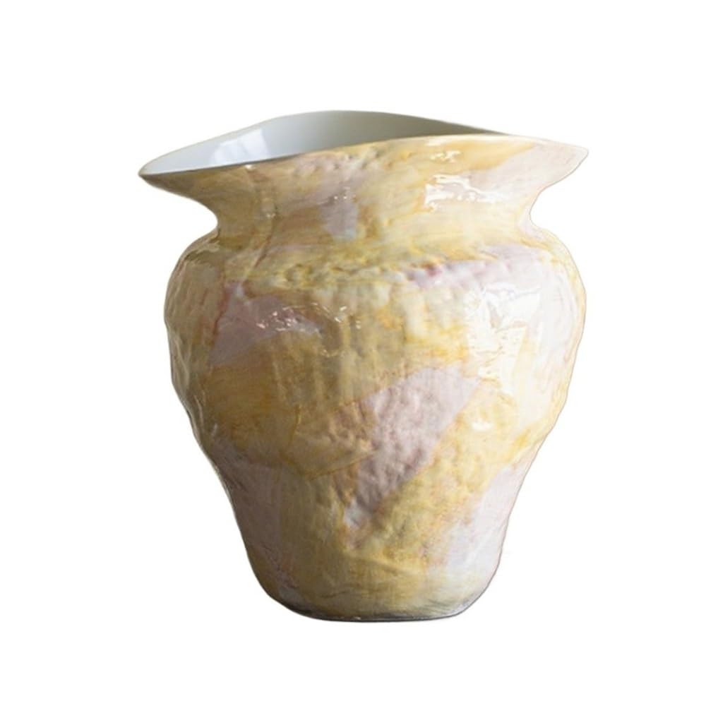Wazon na kwiaty, Malowany ceramiczny wazon, dekoracja domu, na stół, na ścianę, do aranżacji świeżych, suszonych kwiatów