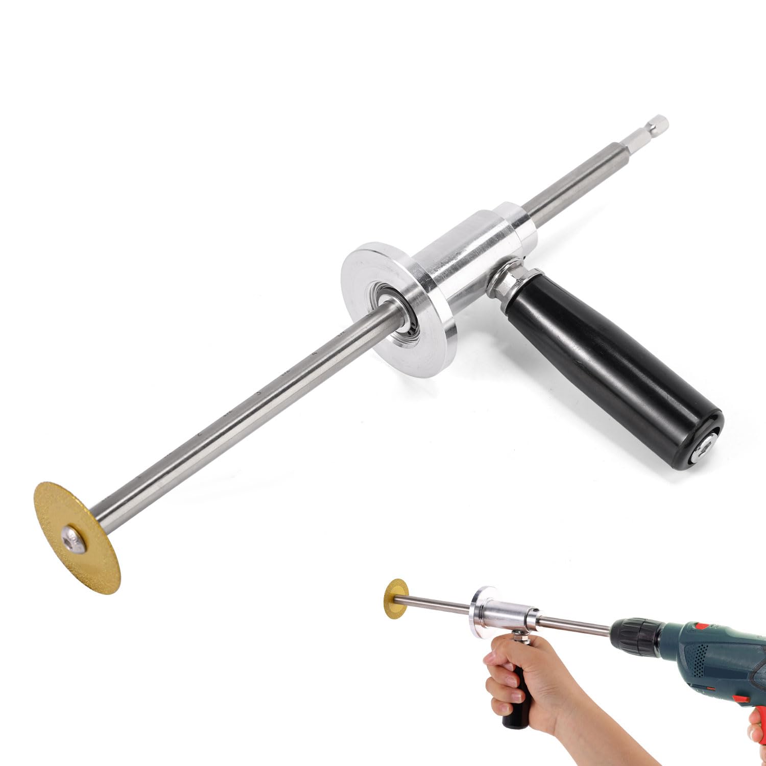 Lyreh PVC Pipe Cutter for Interior, Stainless Steel for Interior Cutting Hoses Plastic Internal Depth Adjustable Cut 7" Suitable for PVC Pipes 1.5-8"