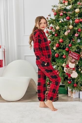 Image of Arshiner Girls 2 Piece Outfits Sweatsuit Fuzzy Long Sleeve Bear Ear Hoodie Sweatshirt and Sweatpant Kids Clothing Sets