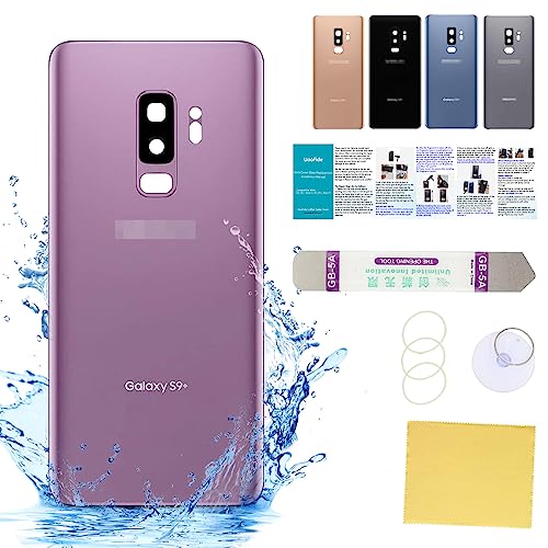 UooFide Compatible for Samsung Galaxy S9 Plus Back Glass Cover Replacement 6.2-Inches SM-G965 All Carriers with Installation Manual + Repair Tool Kit (Lilac Purple)