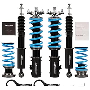 maXpeedingrods Coilovers for Honda Civic 2006-2011, for Acura CSX 2006-2011, 24 Levels Adjustable Damper Coilover Suspension Kit, Height Adjustable Shock Absorber Struts, Lowering Kit, Blue