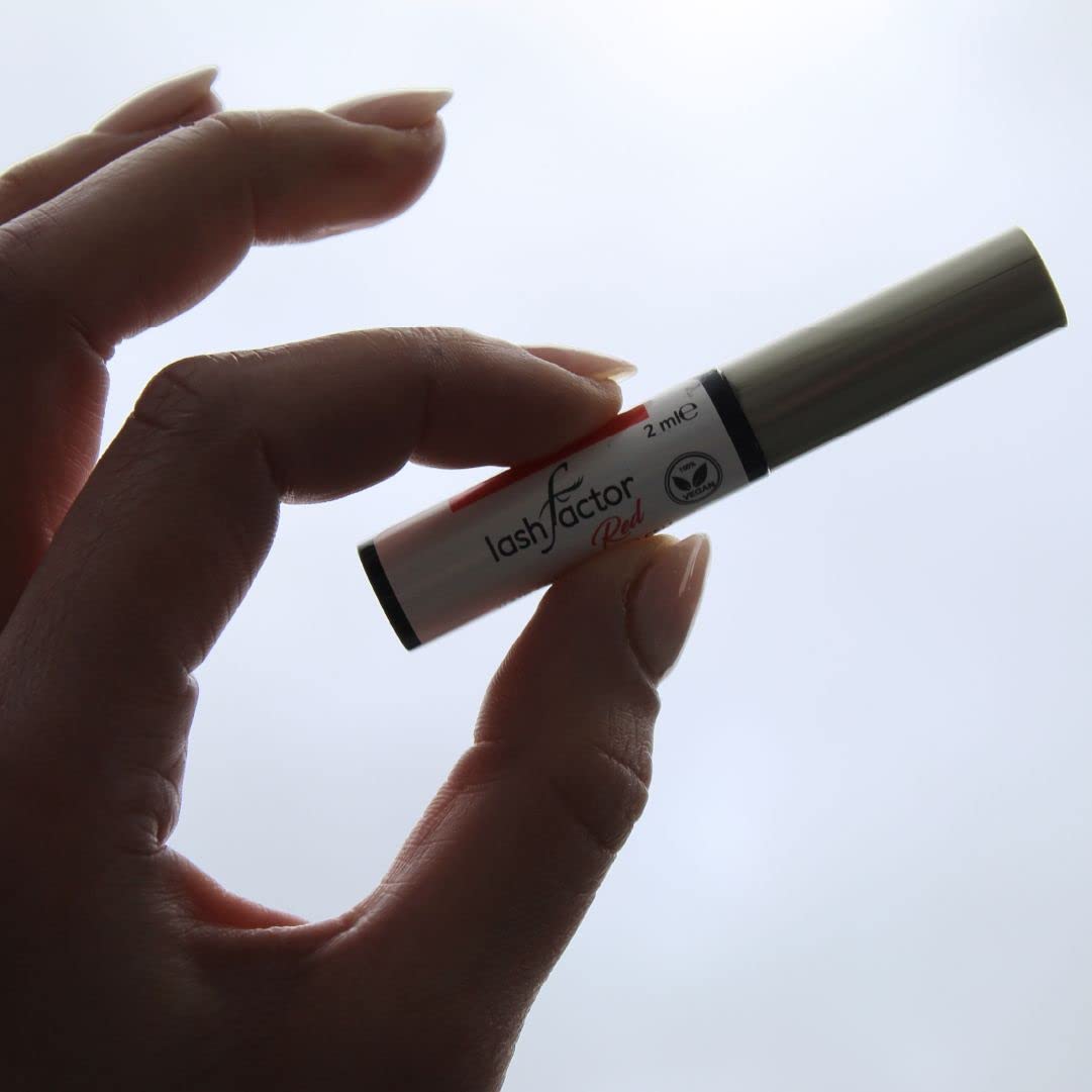 Lashfactor Red, Hair Follicle Stem Cell Enhanced Lash & Brow Growth Serum for Strong Dense Long Natural Eyelashes - Image 2