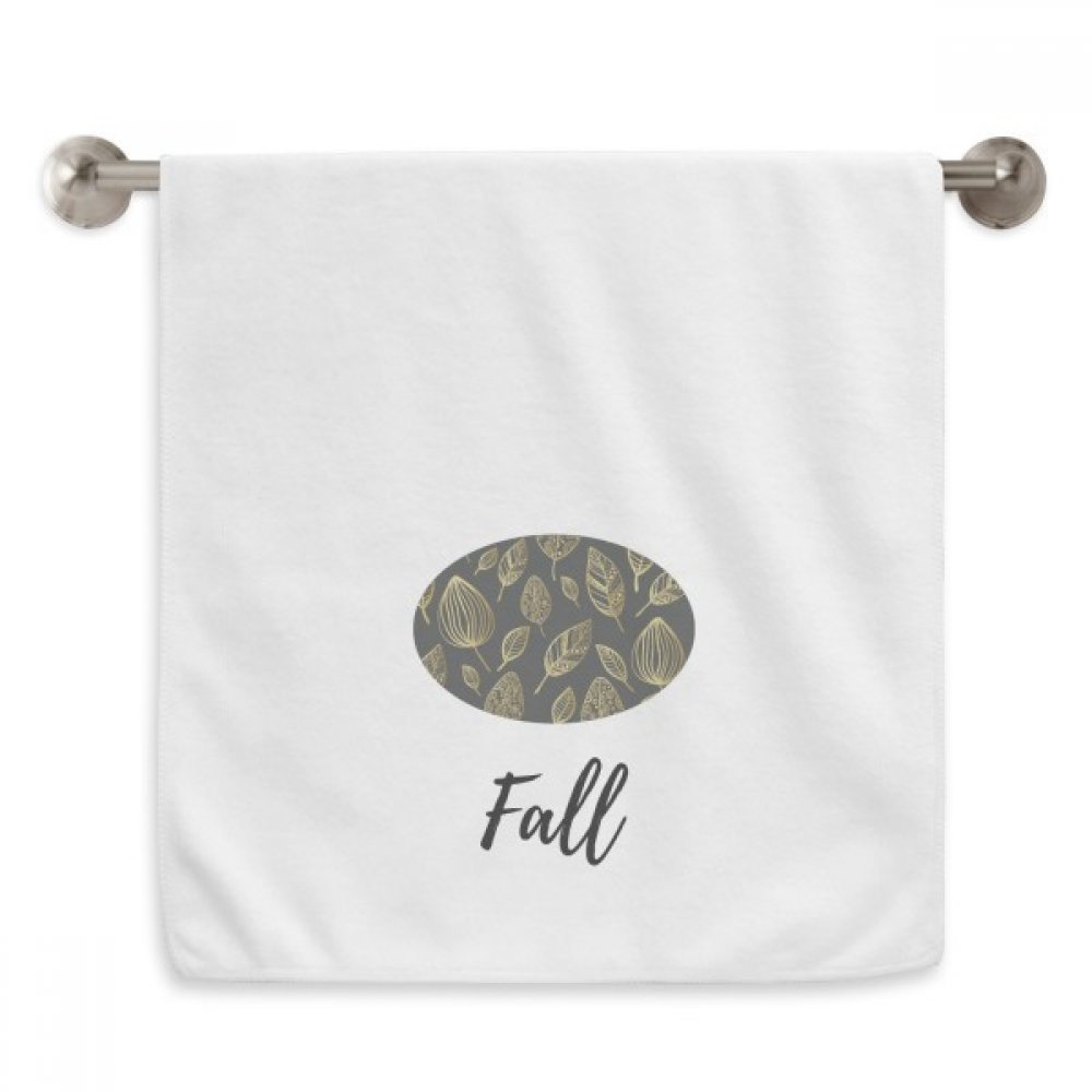 Serviettes débarbouillettes golden leaf art dessin plante de qualité supérieure blanc pur