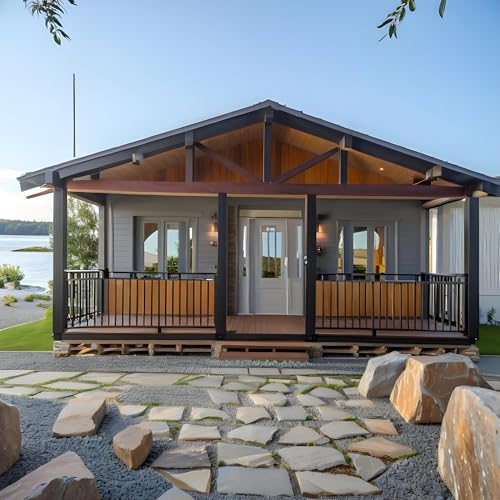 20FT/30FT/40FT Prefabricated Tiny Home for Sale – Expandable Modular Container House with 1-4 Bedrooms, Fully Equipped Kitchen & Bathroom, Customizable, Portable, Ideal for Office, Living,Vacation Use