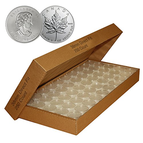 250 cápsulas herméticas para monedas 38mm