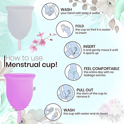 2 copas menstruales + 2 en 1 de 450 ml para irrigación perineal para mujer, bidé portátil de 15 onzas con tapa de sellado de agua, bolsa impermeable - imagen 3