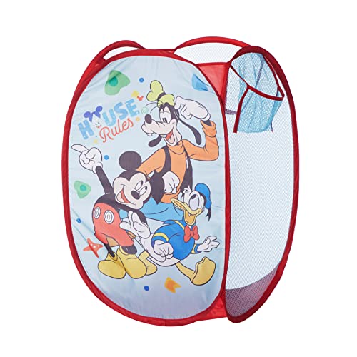 Image of Idea Nuova Disney Mickey Mouse Pop Up Hamper with Durable Carry Handles, 21'' H x 13.5'' W X 13.5'' L