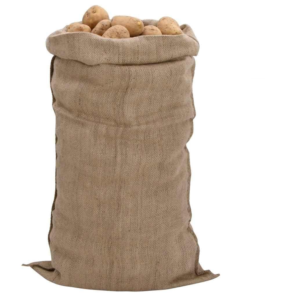 30 Stück Jutesäcke 65x135 cm, strapazierfähige Jute-Säcke für Garten, Ernte und Lagerung, atmungsaktive Gewebesäcke, 340 g/m²