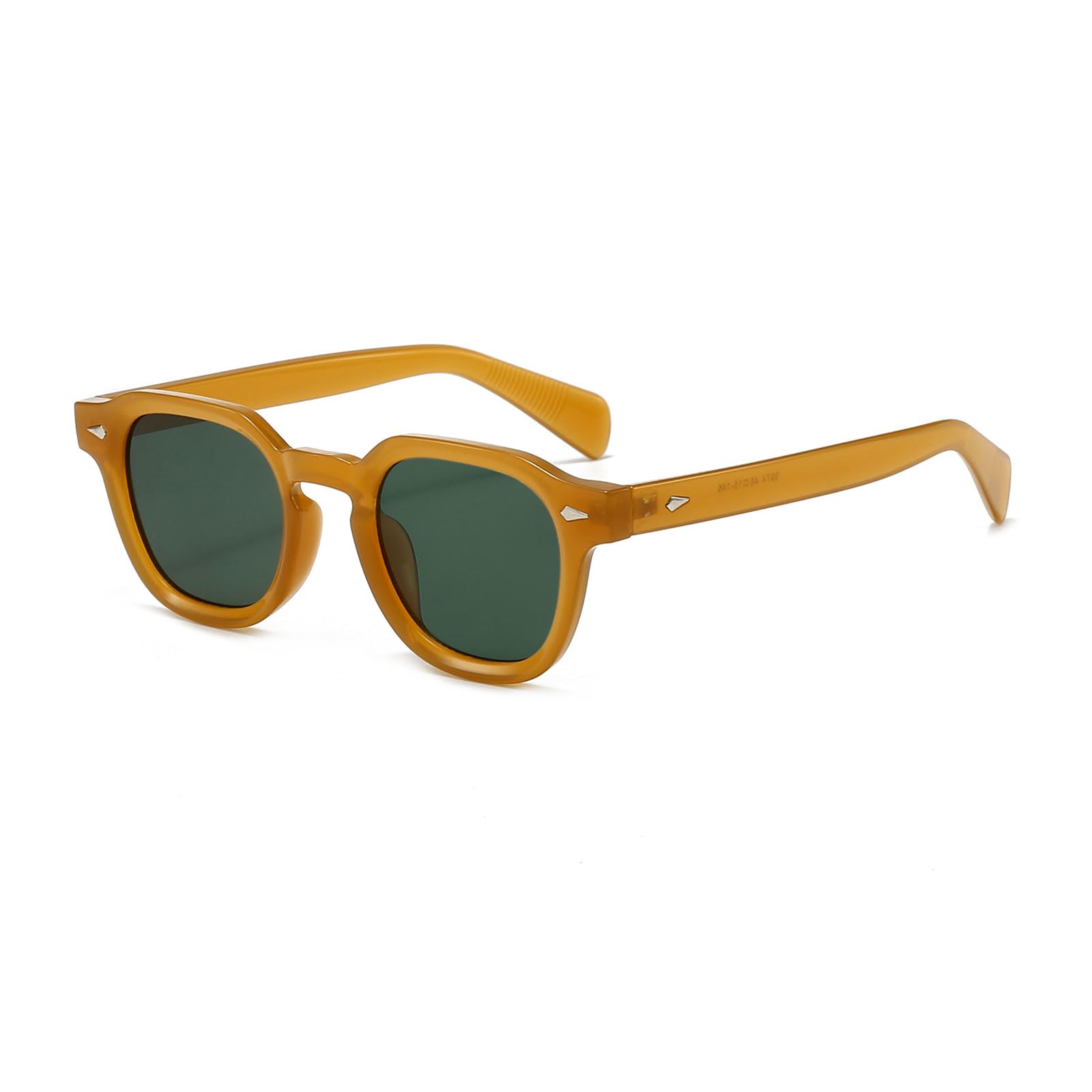 YAMEIZE Vintage Kleine Rechteckige Sonnenbrille für - Damen Herren Retro quadratische Brillen UV400 Schutz Schatten Fahren im Freien
