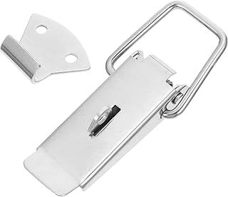 YARNOW 1pc Buckle Metal Suitcase Metal Toolbox Box Catch Clamp Toggle Lock Clasp Suitcase Lock Hasp Stainless Steel Hasp Toggle Latch Stainless Steel Latch Buckle Silver Cam Box Shape