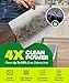 60 Count Dry Sweeping Cloths Refills for Swiffer Sweep + Mop, 4X Clean Power Sweeper Mop Pads to Clean Hair, Dirt, Dust, Disposable Unscented Dry Cloths Refills for Mopping Home, Bathroom, Kitchen
