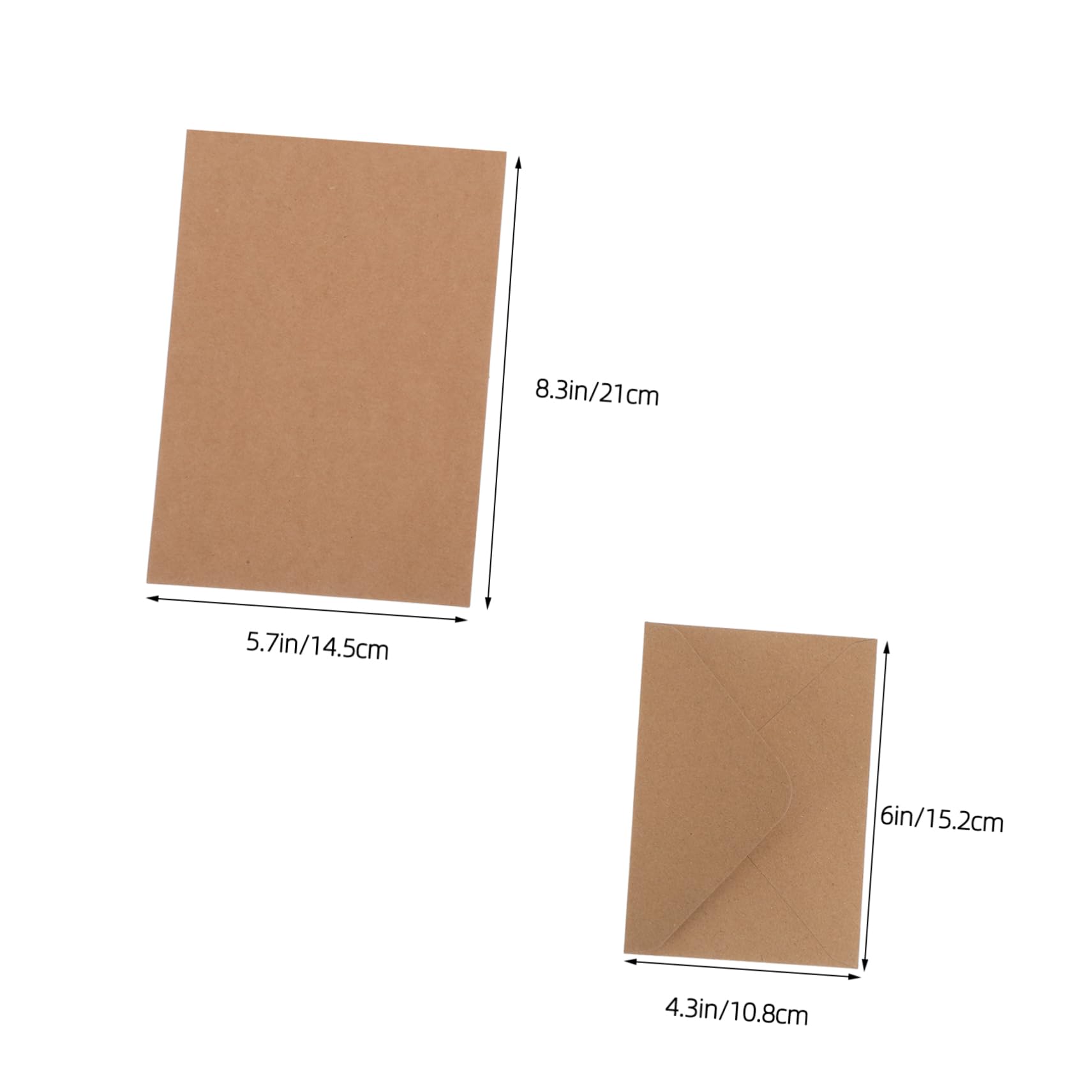 Happyyami 120 Stück aus Karten Umschläge aus Kraftpapier für Bastelgrußkarten und Geburtstagskartenpapier mit Vintage Stil und Klassischem Design für Selbstgemacht Liebesbriefe