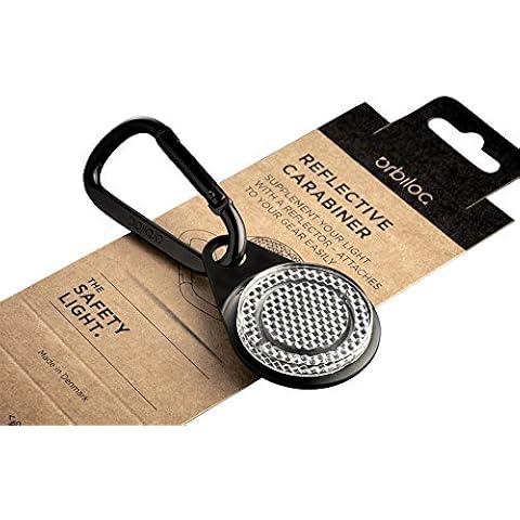 Orbiloc Lightweight Visibility Aid Dog Walking Safety Light Reflective Carabiner - Black Cover