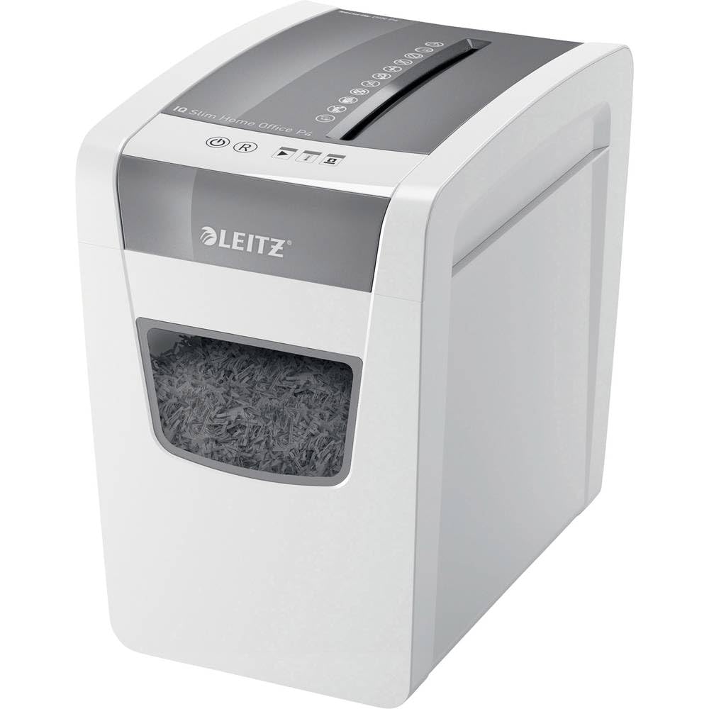 Leitz 80010000 – Destructora IQ Slim P4 10 Hojas 23L