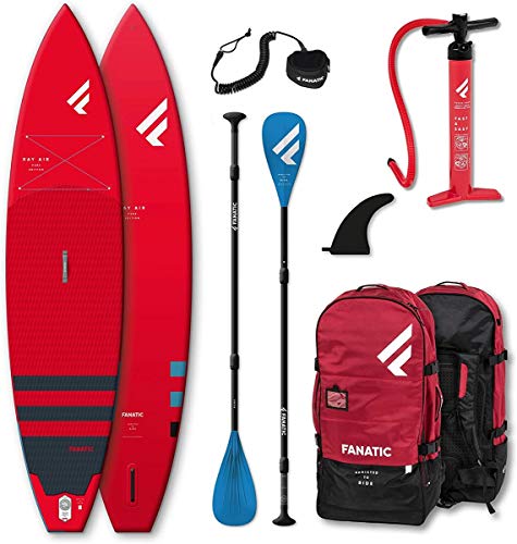 SUP Länge (cm): 350 FANATIC Ray Air 11,6 SUP 2023 Red INKL. Pure Adjustable 3-Piece Paddel