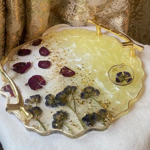 Image of R H Lifestyle Silicone Moulds Round Coaster Mould for Resin Art Epoxy Casting Mould Tray, Photo Frame, Plate, Clock Mold Large Resin Mould 14 Inch