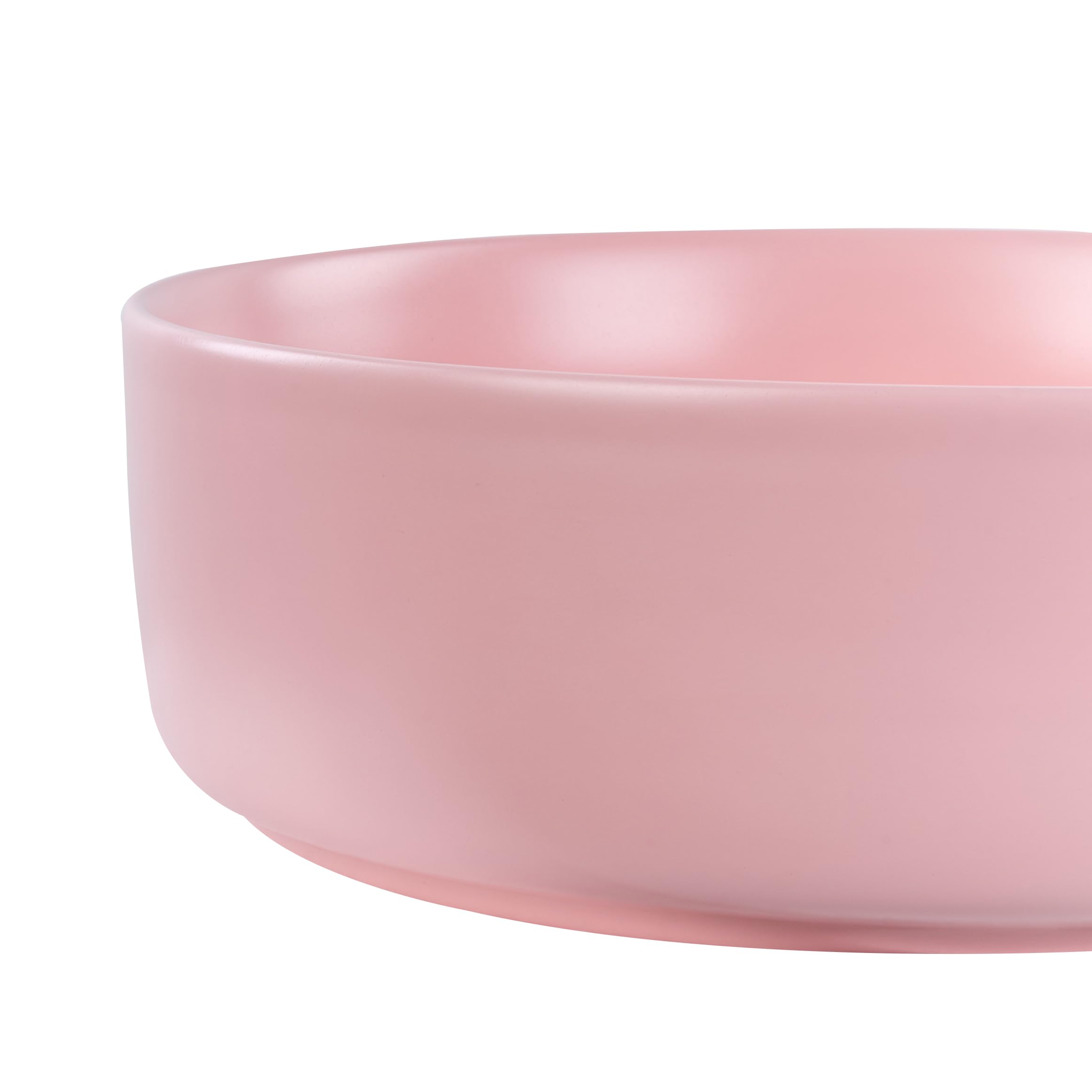 Umywalka łazienkowa nablatowa ceramiczna matowa okrągła 37 cm różowa Gudar