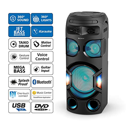 Image of Sony MHC-V72D Party Speaker with 360 Degree and Long Distance Bass Sound - Black