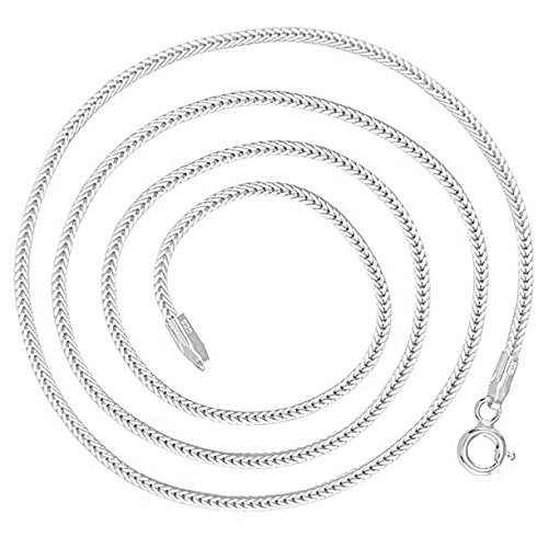 MJ 925 Unisex Fox Tail Pattern Pure 92.5 Sterling Silver Chain