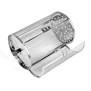 Generic Stainless Steel Rotisserie Oven Basket for Roasting Baking Nuts Coffee Beans Peanut BBQ Grill Roa