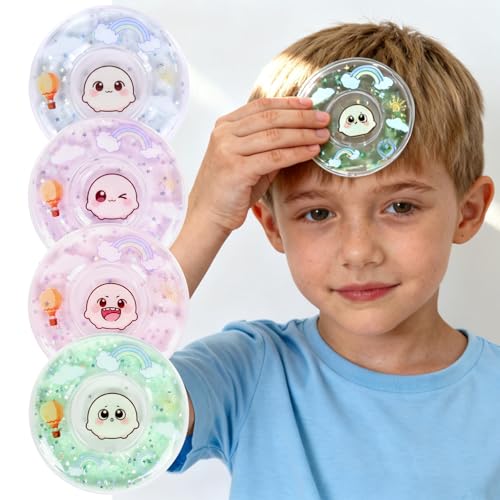Boo Boo Ice Packs for Kids, Kids Ice Packs, Gel Kids Ice Packs for Boo Boos, Reusable Soft Ice Packs for Kids, Ice Pack for Kid Care, Hot & Cold Compress for Comfort, Fever, Wisdom Teeth, Arms.(4PCS)