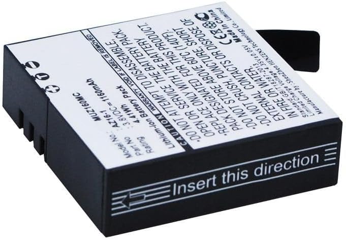 CoreParts Camera Battery for Xiaomi 4.41Wh Li-ion 3.8V 1160mAh, AZ16-1 AZ16 (4.41Wh Li-ion 3.8V 1160mAh Black 4.4Wh Li-ion 3.8V 1160mAh Black, AZ16)