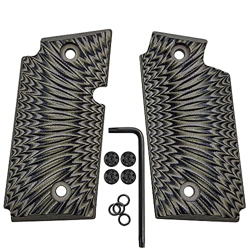 Cool Hand G10 Grips for Sig Sauer P238, Gun Grips Screws Included, Without Ambi Safety Cut, Sunburst Texture (Coyote Color)