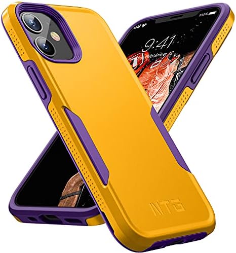 NTG [1st Generation] Designed for iPhone 12 Case & iPhone 12 Pro Case, Heavy-Duty Tough Rugged Lightweight Slim Shockproof Protective Case for iPhone 12 6.1 Inch,Black