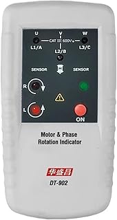 NICGQMQR DT-902 Motor Phase Rotation Indicator Three Phase Rotating Magnetic Field and Detection Motor Speed Phase Sequence Tester