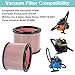 2 Pack Vacuum Filter Replacement Compatible with Vacmaster VF408, VF410P, Wet Dry Vac Beast VFB511B 0201 & Cleva Industrial VF408B, 2 Fine Dust Cartridge Filters + 2 Foam Filters + 1 Brush